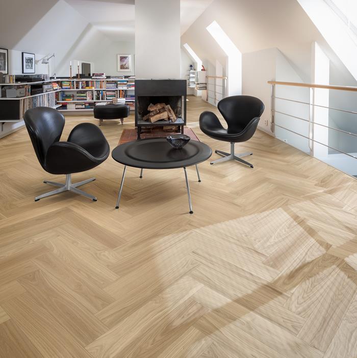 Oak Herringbone AB Dim White