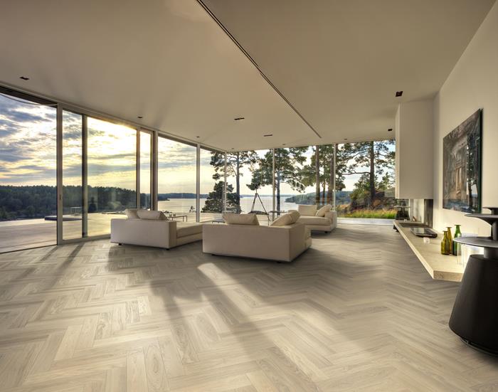 Oak Herringbone AB Crème White