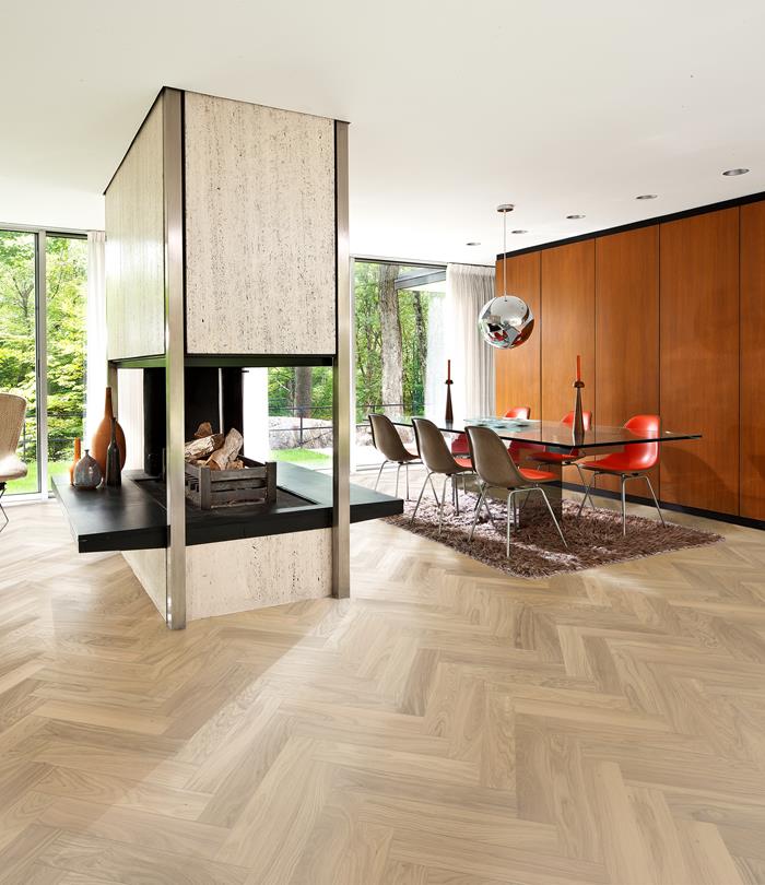 Oak Herringbone AB Crème White