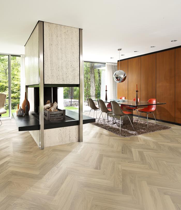 Oak Herringbone AB Crème White