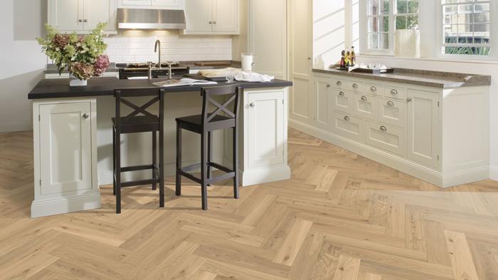 Oak Herringbone CC Dim White