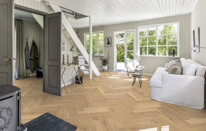 Oak Herringbone CC Dim White