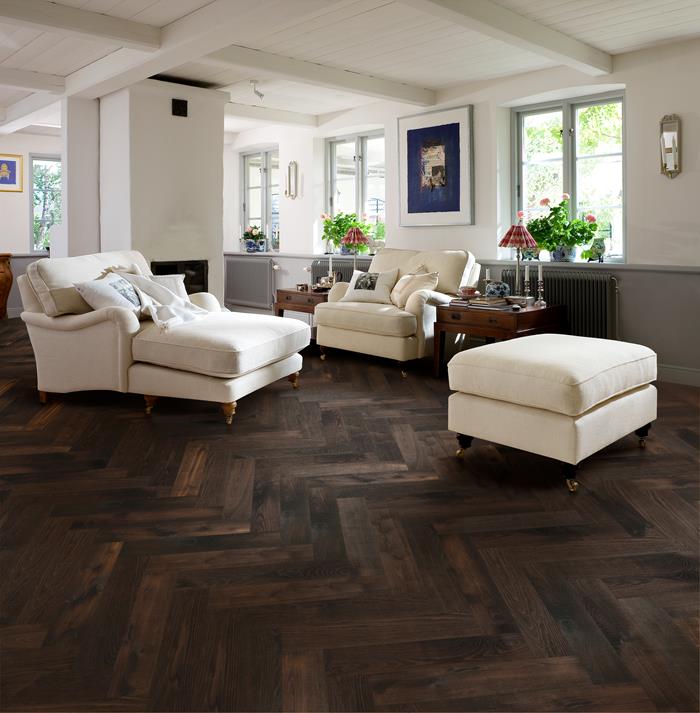 Oak Herringbone CD Smoked Dark