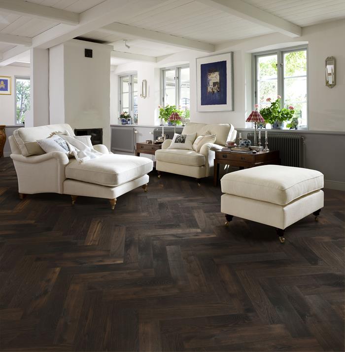 Oak Herringbone CD Smoked Dark