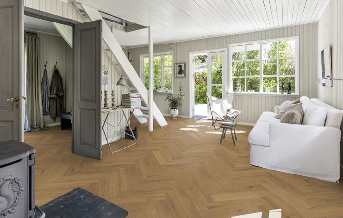 Oak Herringbone CD Smoked Grey