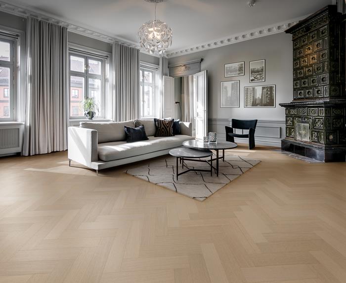 Oak Mint Herringbone Left
